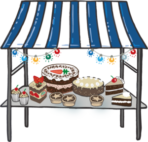 festive cakes illustration